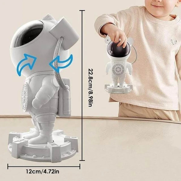چراغ خواب پروژکتور کهکشانی فضانورد اسپیکردار بلوتوثی مدل Galaxy Projector