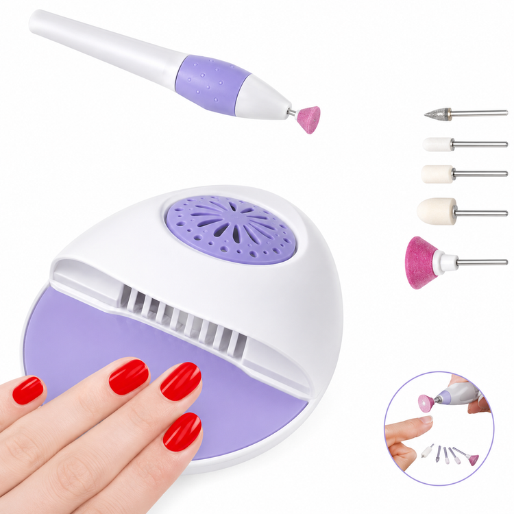 ست مانیکور و پدیکور شاول مدل Nail Care Bundle به همراه لاک خشککن فندار و سوهان برقی ناخن
