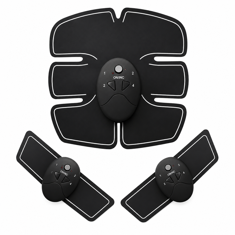 دستگاه عضلهساز، چربیسوز و محرک عضلات EMS مدل Mobile-Gym مجموعه 3 عددی (پد شکم و بازو)