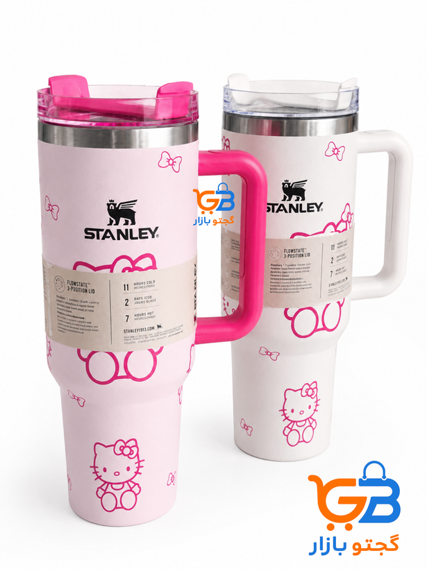 تراول ماگ استنلی طرح هلو کیتی 1.18 لیتری | Stanley Quencher H2.0