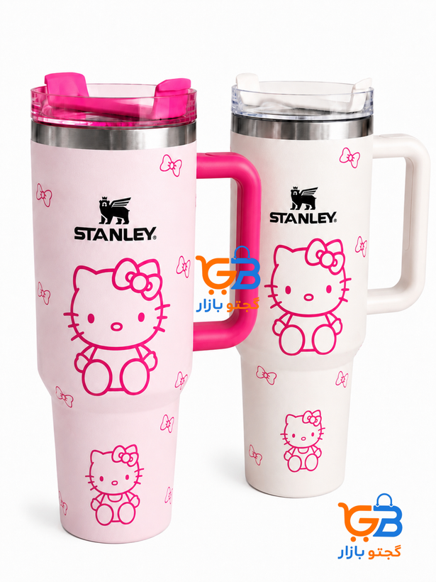 تراول ماگ استنلی طرح هلو کیتی 1.18 لیتری | Stanley Quencher H2.0
