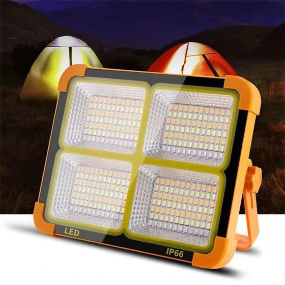 پروژکتور سولار شارژی Suny Lite مدل ۴ باتری 12000mAh پاوربانکدار IP66 | کمپینگ و خورشیدی