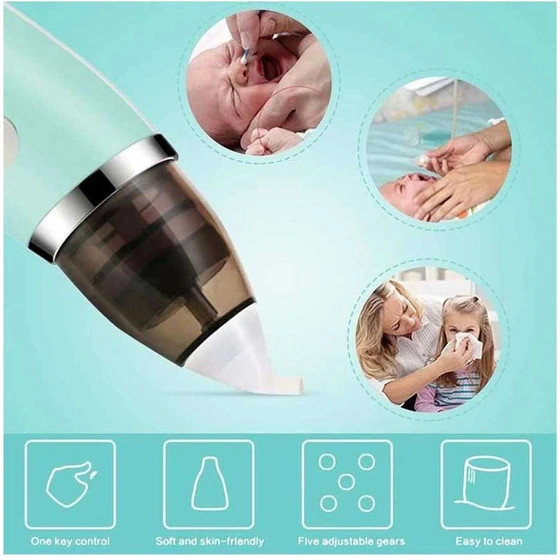 فینگیر و پوار بینی برقی نوزاد و کودک مدل MX-103 Baby Sniffing | شارژی با ۵ قدرت مکش و سری سیلیکونی