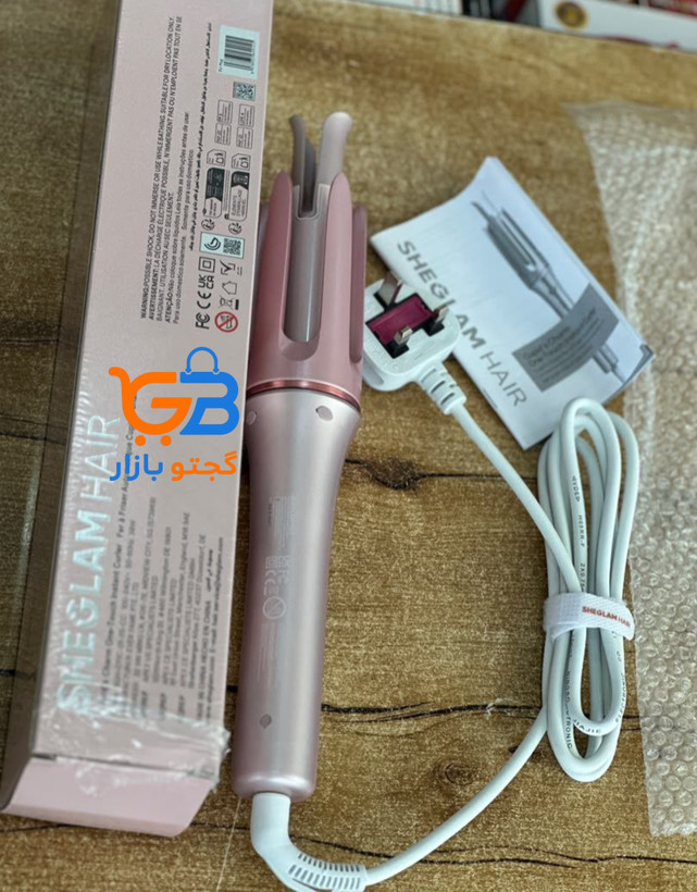 کرلی و فرکننده مو اتوماتیک چرخشی شیگلم اصل SHEGLAM صورتی قلبی مدل Cupid’s Charm One-Touch Instant Curler | سایز 19، 25 و 32 میلیمتر