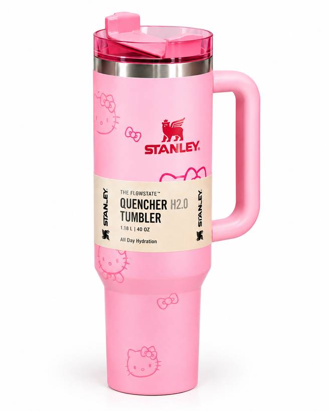 تراول ماگ استنلی طرح هلو کیتی 1.18 لیتری | Stanley Quencher H2.0