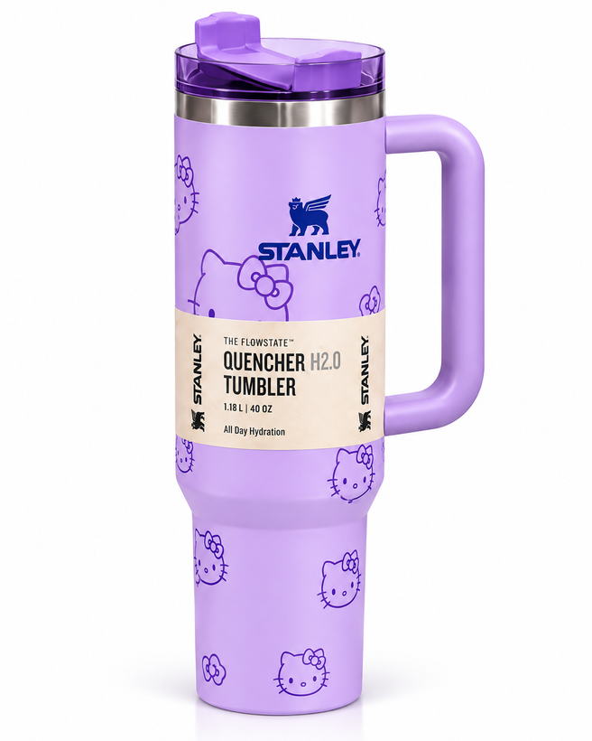 تراول ماگ استنلی طرح هلو کیتی 1.18 لیتری | Stanley Quencher H2.0